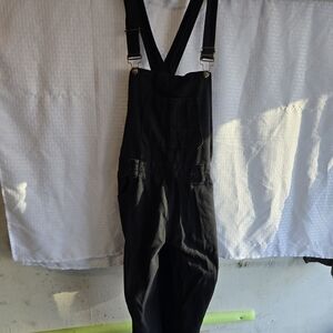 Black Overalls with Adjustable Straps